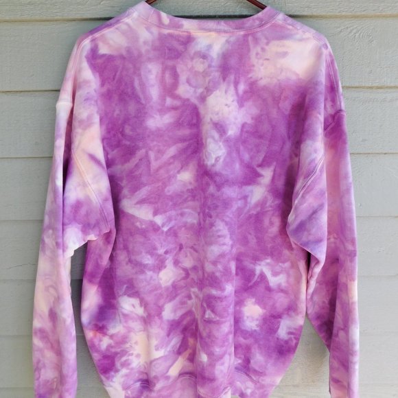 Handmade Ice Purple Tie Dye Sweatshirt - L - New - Picture 3 of 3